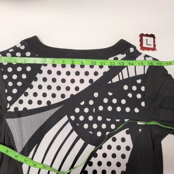 POLKA Dot Black and White Top Blouse or Jacket Top  Size M, Size L-  NEW - Picture 9 of 10